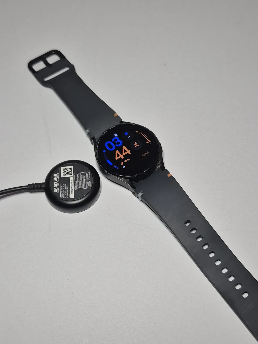 Black Samsung FE Smartwatch with Silicone Band